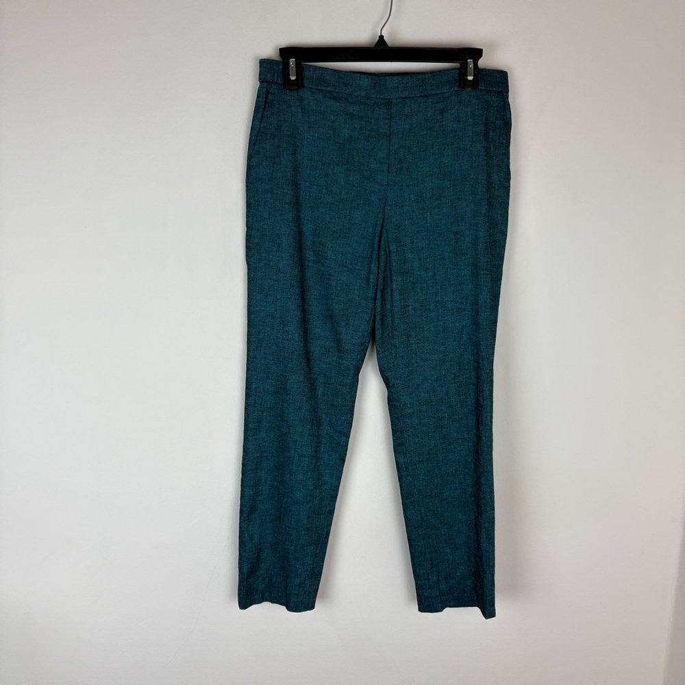 Theory 2 Piece Matching Linen One-Button Staple Blazer and Pants Blue Size 4/6 - Picture 6 of 11